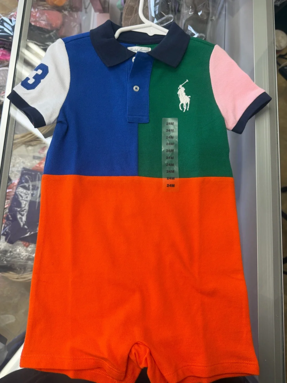 Ralph Lauren Multicolor Block Polo Shirt - Blue/Green/Orange/Pink/White